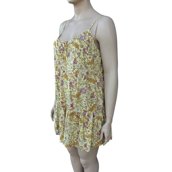Old Navy XL Yellow Floral Cami Mini Dress Tie Front NWT - Picture 4 of 6